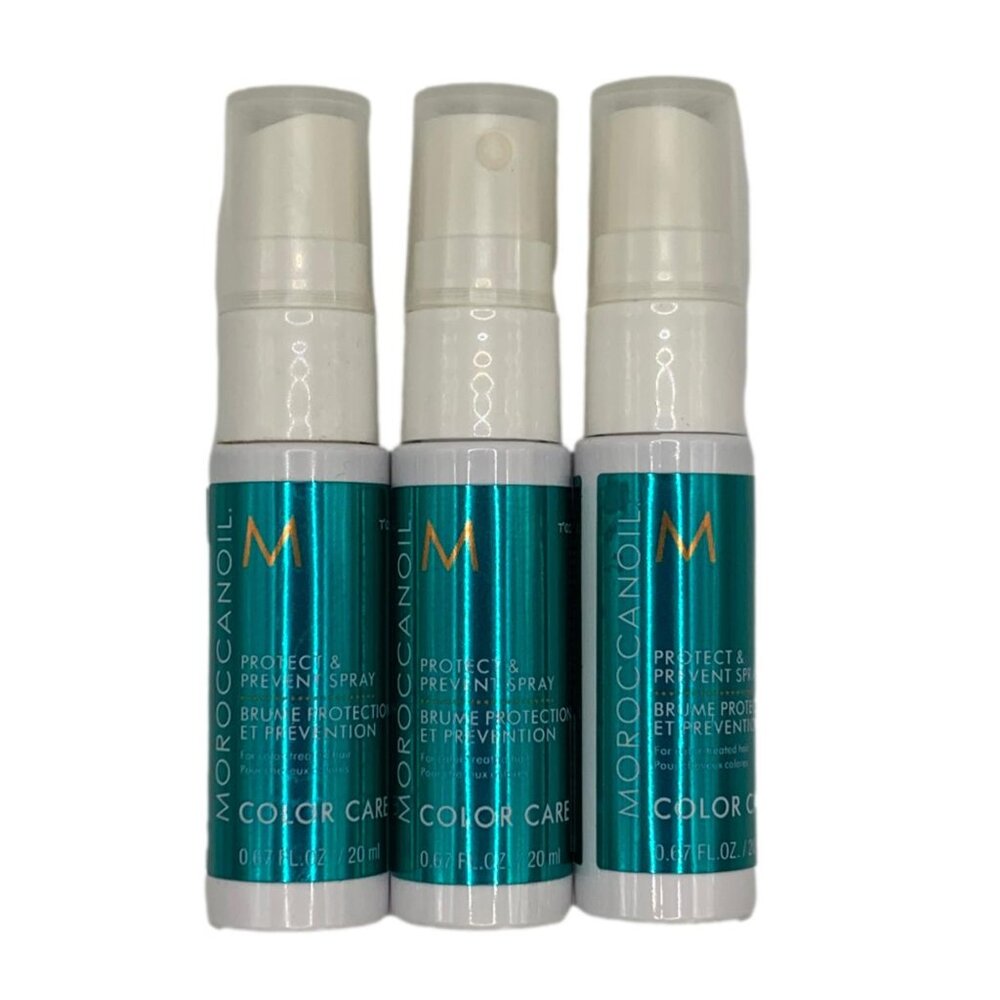 3 Pieces Moroccanoil Protect & Prevent Spray Color Care Travel 0.67oz/20ml each